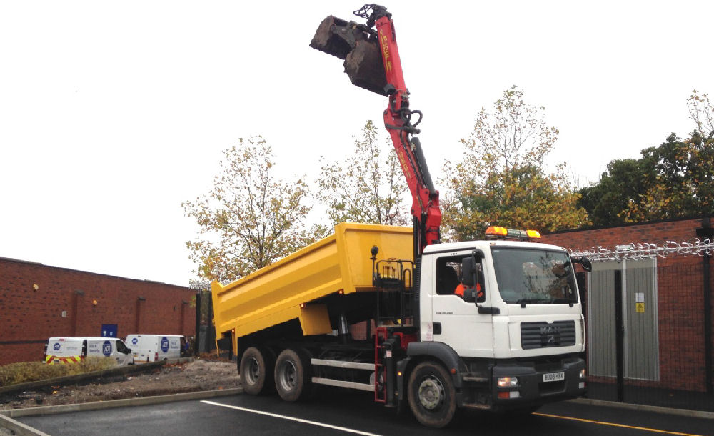 a picture of one of our our grab lorries